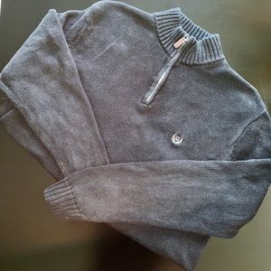 black CHAMPS quarter zip sweatshirt